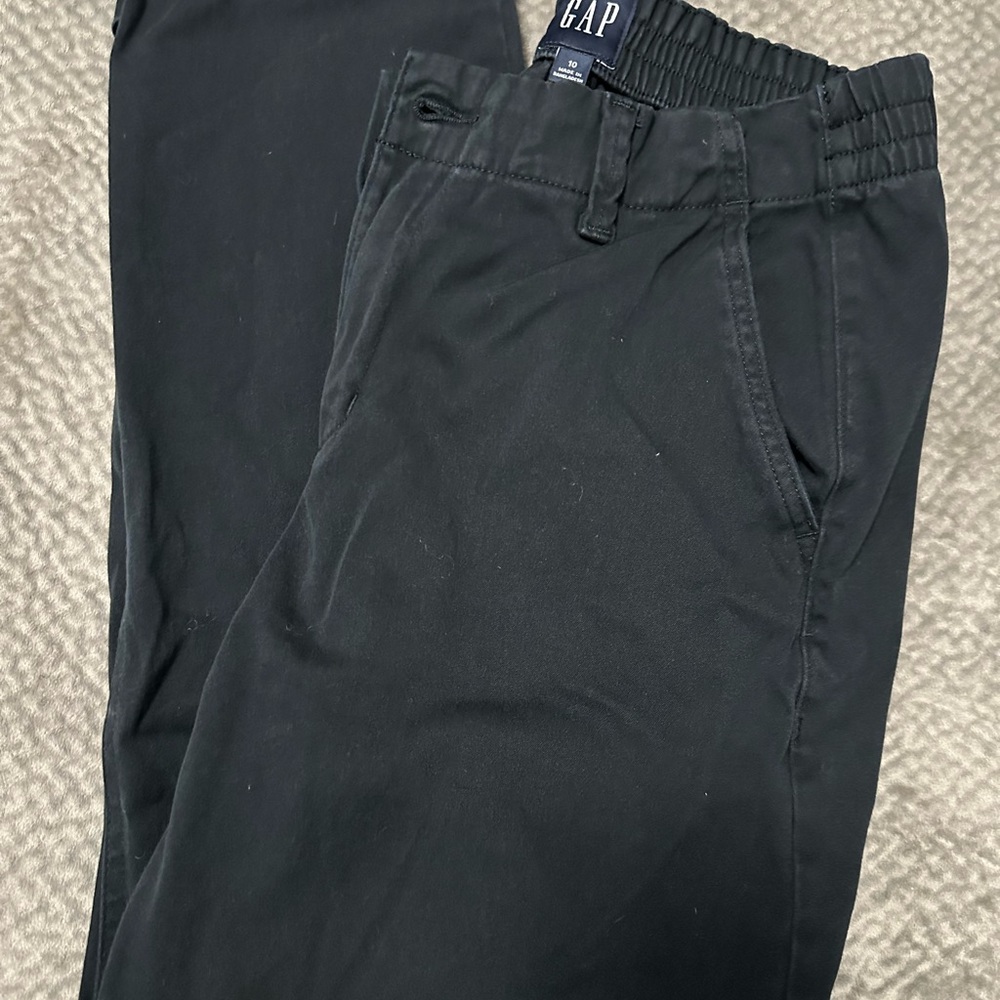 2 pairs of GAP Black and Army Green Chinos with Smooth Cotton Finish